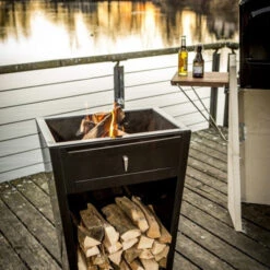 Barbecue Bois Augoust Basic Noir -Le Brasero Magique Boutique barbecue bois augoust basic 16