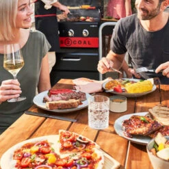 Barbecue Gaz Et Charbon Hybride Char-Broil Gas2Coal 330 2.0 3 Brûleurs + 1 Latéral -Le Brasero Magique Boutique barbecue gaz charbon char broil gastocoal 330 20 8