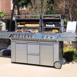 Napoleon Barbecue Gaz Napoléon Prestige Pro 825 SIBPSS 6 Brûleurs + 1 Latéral + 1 Arrière -Le Brasero Magique Boutique barbecue gaz napoleon pro infrarouge inox 825 7