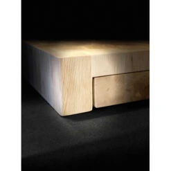 Billot à Poser En Bois Debout De Charme Avec Tiroir 50 X 40 Cm -Le Brasero Magique Boutique billot a poser avec tiroir 50x40x85cm 2