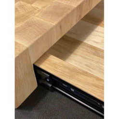 Billot à Poser En Bois Debout De Charme Avec Tiroir 50 X 40 Cm -Le Brasero Magique Boutique billot a poser avec tiroir 50x40x85cm 3