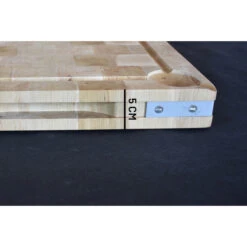 Billot à Poser Avec Rigole En Bois Debout De Charme Et équerres Inox 50 X 40 Cm -Le Brasero Magique Boutique billot a poser equerres inox 50x40x5cm 4