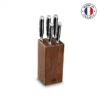 Bloc à Couteaux Sabatier Tolede En Noyer + 5 Couteaux Ysis -Le Brasero Magique Boutique bloc a couteaux sabatier tolede en noyer 5 couteaux ysis