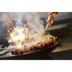 Braséro Plancha OFYR Island 85 Acier Corten Billot Teck -Le Brasero Magique Boutique brasero ofyr island 85 bois de teck plancha acier 2