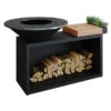 Braséro Plancha OFYR Island 100 Black Billot Teck -Le Brasero Magique Boutique brasero ofyr island black 100 bois de teck plancha