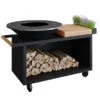 Braséro Plancha OFYR Island 100 Pro Black Billot Teck 2 Braséro Plancha OFYR Island 100 Pro Black Billot Teck -Le Brasero Magique Boutique brasero ofyr island pro 100 black plancha bois de teck