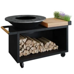 Braséro Plancha OFYR Island 100 Pro Black Billot Teck