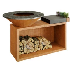 Braséro Plancha OFYR Island 100 Acier Corten Billot Céramique 9 Braséro Plancha OFYR Island 100 Acier Corten Billot Céramique -Le Brasero Magique Boutique brasero plancha ofyr island 100 ceramique 3