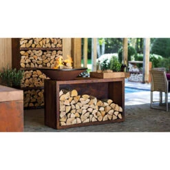 Braséro Plancha OFYR Island 85 Acier Corten Billot Céramique -Le Brasero Magique Boutique brasero plancha ofyr island 85 ceramique 1