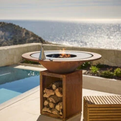 Braséro Plancha OFYR Classic Storage 100 Acier Corten -Le Brasero Magique Boutique brasero plancha ofyr storage 100 2