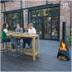 Cheminée D'extérieur Huugy Kerria L Diam 54 Métal Noir -Le Brasero Magique Boutique cheminee kerria l diam 54 metal noir 3