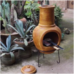 Cheminée Mexicaine Extérieure 46 X 106 Cm -Le Brasero Magique Boutique cheminee mexicaine 33 x 106 cm 2