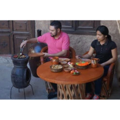 Cheminée Mexicaine Sur Base Avec Grille Inox Mexico Trade Center Jumbo 113 Cm Brun -Le Brasero Magique Boutique cheminee mexicaine jumbo brun 113cm sur base avec grille inox 5