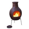 Cheminée Mexicaine Extérieure Jumbo Rouge 113 Cm -Le Brasero Magique Boutique cheminee mexicaine jumbo rouge 113cm sur base