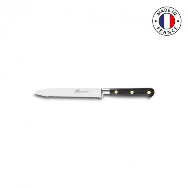 Couteau Denté Sabatier Ideal Laiton Noir 12 Cm 3 Couteau Denté Sabatier Ideal Laiton Noir 12 Cm