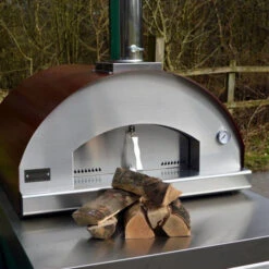 Four à Pizza à Bois Fontana Mangiafuoco Inox Sur Chariot -Le Brasero Magique Boutique four fontana mangiafuoco inox sur chariot 5