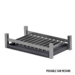 Grille Porte-bûches Sur Pieds Moderne 61 X 34 Cm -Le Brasero Magique Boutique grille porte buches 61x34 cm berceau moderne rectangle 2