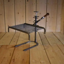 Ensemble Grille Barbecue De Cheminée Forge De Rodez - 16 Barres - Manches Fixes -Le Brasero Magique Boutique grilloir 16 barres manche fixe sur pied fer a cheval 6