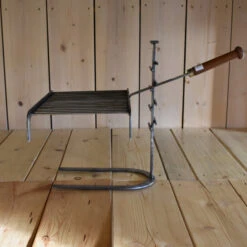 Ensemble Grille Barbecue De Cheminée Forge De Rodez - 18 Barres - Manches Fixes -Le Brasero Magique Boutique grilloir 18 barres manche fixe sur pied fer a cheval 10