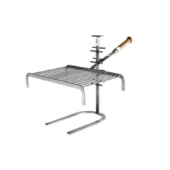 Ensemble Grille Barbecue De Cheminée Forge De Rodez - 18 Barres - Manches Fixes
