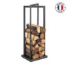 Porte Bûches Vertigo Noir L 1 Porte Bûches Vertigo Noir L -Le Brasero Magique Boutique mur de buches dixneuf vertigo noir l