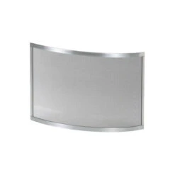 Pare-feu Cheminée 75 X 50 Cm Acier Brossé Galbé