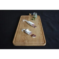 Planche à Découper Avec Rigole En Chêne Massif 34 X 70 Cm -Le Brasero Magique Boutique planche a decouper dutchdeluxes en chene massif xl 34 x 70 cm 4