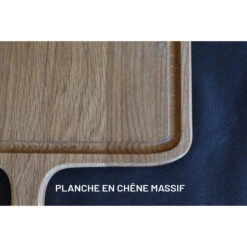 Planche à Découper Avec Rigole En Chêne Massif 34 X 78 Cm -Le Brasero Magique Boutique planche a decouper dutchdeluxes xl rectangular en chene 34 x 78 cm 3
