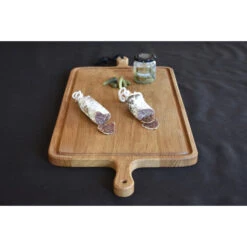 Planche à Découper Avec Rigole En Chêne Massif 34 X 78 Cm -Le Brasero Magique Boutique planche a decouper dutchdeluxes xl rectangular en chene 34 x 78 cm 4