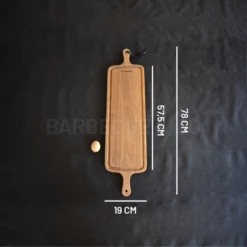 Planche à Découper Avec Rigole En Chêne Massif 19 X 78 Cm