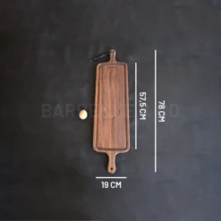 Planche à Découper Avec Rigole En Noyer 19 X 78 Cm