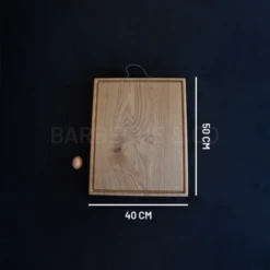 Planche à Découper Avec Rigole En Chêne Massif 50 X 40 Cm