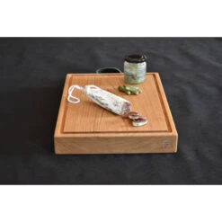 Planche à Découper Avec Rigole En Chêne Massif 40 X 30 Cm -Le Brasero Magique Boutique planche a decouper laura living chopping board a rigole taille m 4