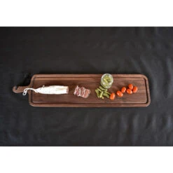 Planche à Découper Avec Rigole En Noyer 19 X 70 Cm -Le Brasero Magique Boutique planche a decouper noyer massif 19x70 xl slim 5