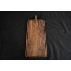 Planche à Découper Avec Rigole En Noyer 34 X 70 Cm -Le Brasero Magique Boutique planche a decouper rectangular deutchdeluxes 34 x 70 cm 1