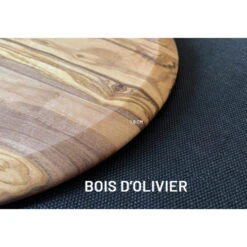 Planche à Découper En Olivier Ronde 23 Cm -Le Brasero Magique Boutique planche a decouper ronde olivier 22cm 2