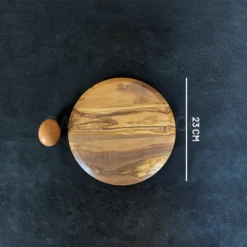 Planche à Découper En Olivier Ronde 23 Cm