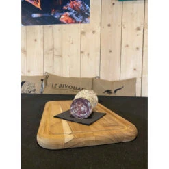 Tramontina Planche à Découper Avec Rigole En Teck 40 X 24 Cm -Le Brasero Magique Boutique planche a decouper teck avec rigole 40x24 3