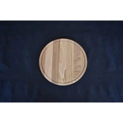 Planche à Pizza Avec Rigole En Chêne 35cm 12 Planche à Pizza Avec Rigole En Chêne 35cm -Le Brasero Magique Boutique planche a pizza wood4 epais dia 35cm avec rigole 2