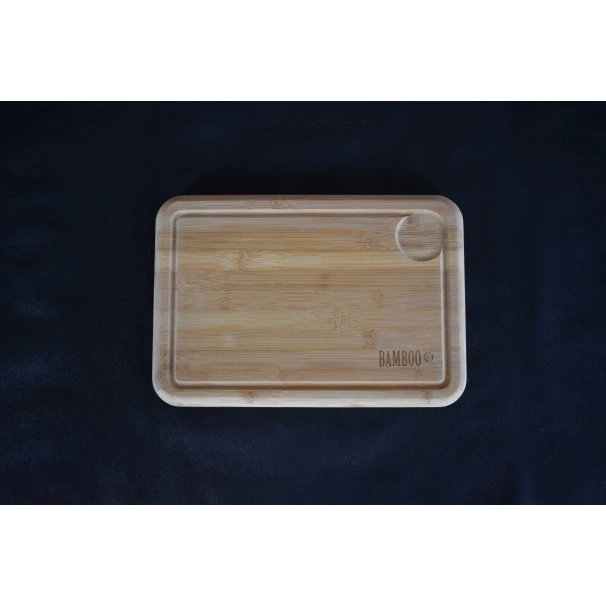 Planche à Découper Avec Rigole En Bambou 35 X 24 Cm 5 Planche à Découper Avec Rigole En Bambou 35 X 24 Cm – Image 3