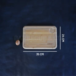 Planche à Découper Avec Rigole En Bambou 35 X 24 Cm