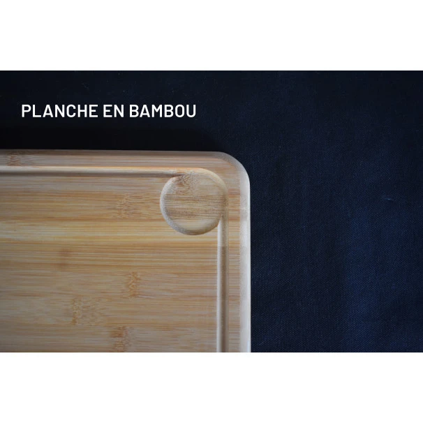 Planche à Découper Avec Rigole En Bambou 35 X 24 Cm 7 Planche à Découper Avec Rigole En Bambou 35 X 24 Cm – Image 5