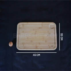 Planche à Découper Avec Rigole En Bambou 45 X 32 Cm