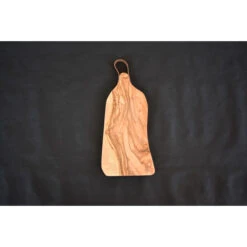 Planche à Découper En Olivier 41 X 19 Cm -Le Brasero Magique Boutique planche en olivier anse cuir 41x19 2