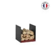 Porte Bûches Icar Noir & Bordeaux -Le Brasero Magique Boutique range buches dixneuf icar noir bordeaux