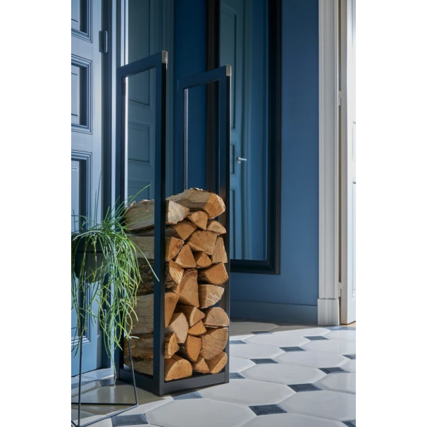 Porte Bûches Klub Noir Givré 3 Porte Bûches Klub Noir Givré