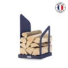 Porte Bûches Le Marquier Fjorden Bleu Céleste 2 Porte Bûches Le Marquier Fjorden Bleu Céleste -Le Brasero Magique Boutique range buches fjorden bleu celeste
