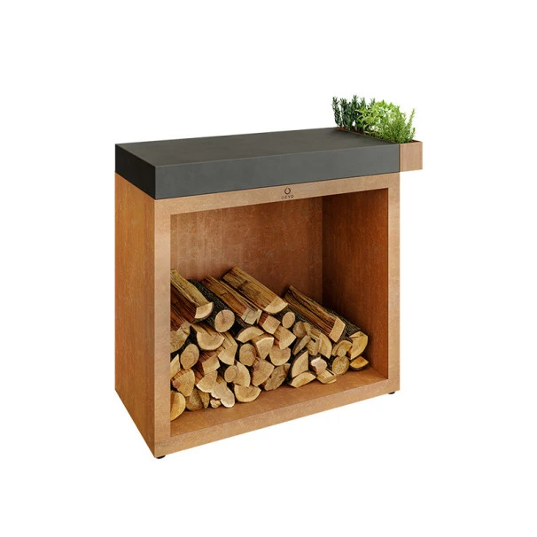 Rangement Bois Ofyr Corten Et Plan De Travail Céramique 45 X 90 X 88 Cm 3 Rangement Bois Ofyr Corten Et Plan De Travail Céramique 45 X 90 X 88 Cm