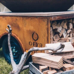 Remorque Pour Braséro XL OFYR Trailer Acier Corten -Le Brasero Magique Boutique remorque trailer ofyr corten xl 1