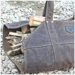 Sac à Bûches Alaskan Lumberjack Gris Anthracite -Le Brasero Magique Boutique sac a buches alaskan lumberjack gris anthracite 2